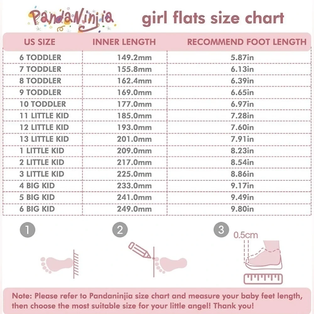PANDANINJIA Jessica Toddler Girls Dress Shoes Ankle Strap Ballet Flats Mary Jane